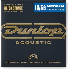 Misda Store Dunlop DAB1356 Medium 80/20 Bronze Akustik Gitar Teli (13-56)