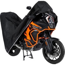 Misda Store Miflonlu Motosiklet Brandası Su Geçirmez -Ic Yuzeyi Miflon Kapli - Beden- Siyah (X Large Topcase)