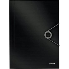 Misda Store Solid Ince Lastikli Dosya, 150 Sayfa Kapasiteli, Siyah, 45631095