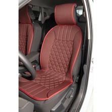 Misda Store Q3 ile Uyumlu Oto Koltuk Minderi Ön 2'li Set Elegance Kırmızı