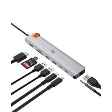 Leaf Shop Arcdock 85W Güç Adaptörü 9in1 Usb-C Multi Hub / Çoklayıcı 9 Port / 4K 60hz / Ethernet 1gbps / MacBook PD2306 Space Gray - ACA06388