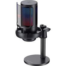 Leaf Shop Gamenote GK50 Pro Rgb Gaming Profesyonel Oyuncu Yayıncı Mikrofonu ve Masa Standı