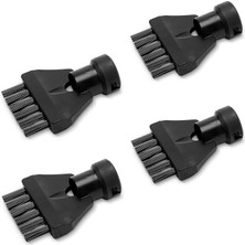 Leaf Shop Orijinal Derz Fırçası Seti, 4 Fırçalı, Tüm Kärcher Sc Easyfix ve Deluxe Buharlı Temizleyiciler Için, Siyah