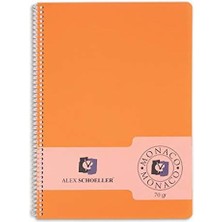 Leaf Shop Schoeller A4-80 Yp. Spiralli Pp Kapak Kareli Defter