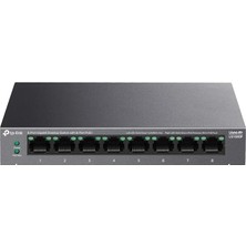 Leaf Shop LS108GP | 8-Port Gigabit Poe+ Switch | 62W Poe Bütçesi, 250M Iletim, Tak ve Çalıştır | Fansız, Sessiz Metal Kasa | Ip Kamera & Ap Uyumlu Ağ Anahtarı