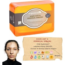 Leaf Shop Asit & Zerdeçal Sabunu 140 gr 1 Adet Leke ve Sivilce Karşıtı Kojic Acid - Kolajen - Aha Bha - C Vitamini - Hyaluronic Acid - Shea Butter Yağı Içerikli Aydınlatıcı Sabun