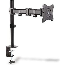 Leaf Shop Monitör Tutucu - Masa Kelepçesi - 1 Monitör - 27 Inçe Kadar - 1x 8 Kg'a Kadar - Vesa 75X75, 100X100 - Siyah