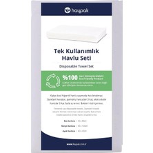 Misda Store Tek Kullanımlık 3'lü Havlu Seti S 12 Adet