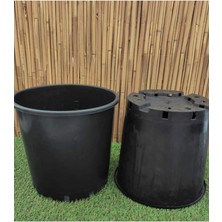 Leaf Shop Üretim Saksısı 1 Adet 21,9 Lt 35X30 cm Plastik Saksı Siyah Üretim Saksı Bitki Saksısı