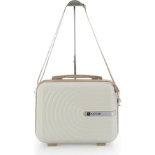 Leaf Shop Abs Makyaj Çantası V374 Kemik Şampanya