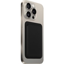 Leaf Shop iPhone Için Magsafe ile Uyumlu Cüzdan Manyetik Kartlık Yenilenmiş V2 Güçlü Mıktanıs ile Süper Yapışma ve Sağlam Tutuş (Siyah, Klasik)