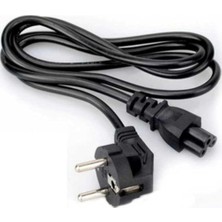 Misda Store (1270) 1.5 Metre Pc Mönitör Fişi 3x0,75 mm 3 Pin Yonca 220V 10A Adaptör Laptop Yazıcı Power Güç Kablosu ile Uyumlu