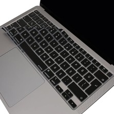 Leaf Shop MacBook Air Klavye Koruyucu – 13INÇ M1 A2337,A2179 Uyumlu • Türkçe Q Düzen • Silikon Ince Kaplama • Toz ve Sıvı Koruması • Uk Iso Klavyeyi Türkçeye Çevirme Desteği Siyah