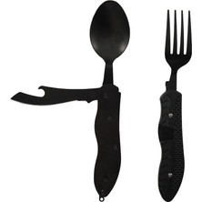 Leaf Shop Badger Herja Katlanabilir Çatal Biçak Kaşık Seti, Kilit Mekanizmalı, Ayrılabilir, Dayanıklı Kamp Ekipmanları, Kamp Aksesuarları, Açık Hava Sporları