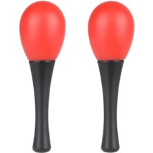 Misda Store ORF-MRC-06RD Örf Aletleri Kırmızı Marakas Plastik Maracas 2 Adet (Çift)