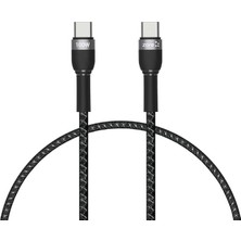 Leaf Shop Shira Serisi Type-C To Type-C Pd Kablo 30CM Siyah