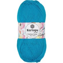 Leaf Shop Cotton Love El Örgü Amigurumi Ipi Yünü 100 gr K512 Koyu Turkuaz