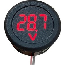 Misda Store Yuvarlak Voltmetre Dc 4-100V Karavan Motosiklet Için Uygun