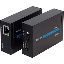 Misda Store Görüntü Aktarma, HDMI To Cat5/cat6, 60 Metre, Adaptörlü, Extender,