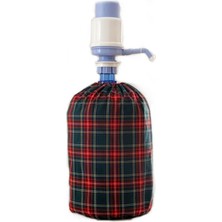 Leaf Shop Yeşil Kırmızı Ekoseli Damacana Kılıfı