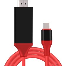 Misda Store USB C - HDMI Kablosu 1,8 M 4k, Usb-C HDMI Adaptörü MacBook Pro, iPad Air, Chromebook, Surface Book, Galaxy S20 S22 ve Daha Fazlası Için HDMI Usbc Konnektörü