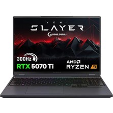Misda Store Garaj Slayer R9T3D-5070TI C1 Amd Ryzen 9 9955HX3D 32GB Ram 1tb SSD RTX5070TI 16" Qhd+ IPS 300Hz Freedos Gaming Laptop