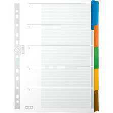 Misda Store Karton Ayrac Klasik 5 Renkli A4 Renkli
