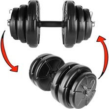 Misda Store Ecgspor 30 kg (2X15 Kg) Dambıl Seti ve Ağırlık Seti Vücut Geliştirme Aleti