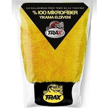Misda Store Araba Yıkama Kurutma Eldiveni Mikrofiber Araç Yıkama Silme Eldiveni Araba Yıkama Bezi (Sarı)
