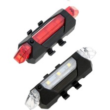 Misda Store Işığı LED Stop Arka Ikaz Işık Lamba USB Şarjlı 4 Mod