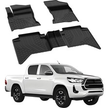 Misda Store Toyota Hilux ile Uyumlu (2015+) Araca Özel 4.5d Havuzlu Lux Oto Paspas