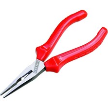 Misda Store Uzun Kargaburun Düz Uçlu Opak Seri, Kırmızı, 180 mm