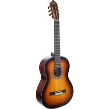 Misda Store VC304ASB Klasik Gitar, Scale 4/4, Antik Sunburst Mat, Kapak