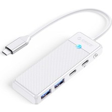Misda Store 4 Portlu Type-C To USB 3.0 / Type-C Pd 100W Yüksek Hızlı 5gbps Hub Çoklayıcı Beyaz