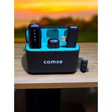 Misda Store Sx6 Iphone ve Type-C Uyumlu Kablosuz Yaka Mikrofonu Göstergeli LED Şarj Kutulu Gürültü Azaltma