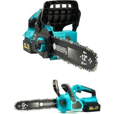 Misda Store Germany Style Çift Akülü Testere 58VFX 8000 Mah Kömürsüz Motorlu Otomatik Yağlamalı Şarjlı Testere