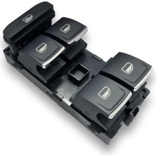 Misda Store Sol Ön Kapı Dörtlü Cam Düğmesi Krom 5G0959857E Vw Tiguan ile Uyumlu 2016-2020