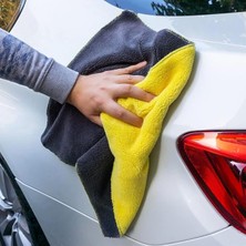 Misda Store Oto Kurulama Bezi Araç Bez ve Sünger Mikrofiber Temizleme Yıkama Cam Araba Kurulama Temizlik Silme Bezleri Havlusu Profesyonel Sarı/gri