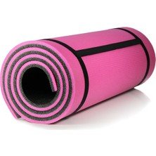 Misda Store 10 mm Pilates Kamp Matı Pembe Siyah 180CM