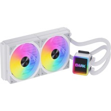 Misda Store Freezer W247W 2025 Edition 240MM 2X12CM Frgb LED Fan + Pompa, 250W Tdp, LGA1700 - Am5 Uyumlu Beyaz Sıvı Soğutma Sistemi (DKCCW247W)