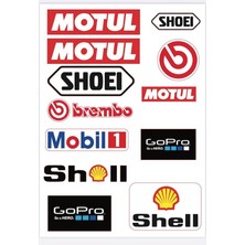 Misda Store Motosiklet Sponsor Sticker Grenaj Kask Vb. Kaplama Sticker Etiket Md:19