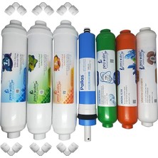 Misda Store Kasa Su Arıtma Cihazlarına Uygun Pallas 80 Gpd 7 Li Alkali + Mineral Filtre Seti