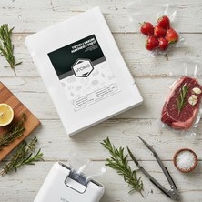 Misda Store 100 Adet Tırtıklı Vakum Makinesi Poşeti Torbası (Seçenekli) (20X25CM)