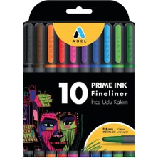 Misda Store Prime Ink Fineliner 10'lu Klasik Ince Uçlu Kalem