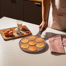 Misda Store Rose Gold Alüminyum Döküm 27 cm Krep Tavası