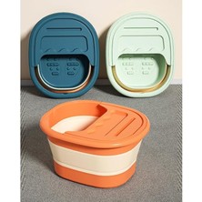 Misda Store Katlanabilir Ayak Banyosu, Uyumaya Yardımcı Olmak Için Ayak Masajlı Ayak Banyosu, Ayak Spa, Ayak Daldırma Küveti Yatıştırıcı Yeşil Çok Fonksiyonlu