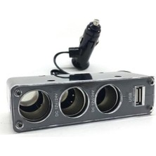 Misda Store Group (7869) Araba Araç Oto Çakmak Çoklayıcı Çoğaltıcı Soketi USB Çakmaklık ile Uyumlu