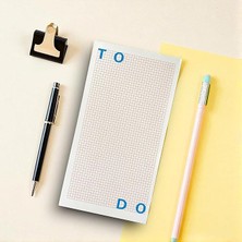 Misda Store Tanıtım Masaüstü Planlayıcı | Kopar-At Kareli Not Kağıdı Not Defteri | 150 Yaprak, 90 gr Ivory Kağıt | Uzun Form Planlayıcı – 226X118 mm (To Do)