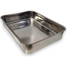 Misda Store Tepsisi Yoğurt Mayalama Paslanmaz Çelik Çok Amaçlı Dikdörtgen Metal Tava Saklama Kabı (36,5X26,5X6,5 Cm, 304 (18/10) Kalite, Makinede Yıkanabilir, Gıdaya Uygun, Kolay Temizlenebilir)