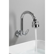 Esora Duvardan Baston Borulu 3 Fonsiyonlu Başlıklı Tek Su Girişli Banyo Lavabo Bataryası